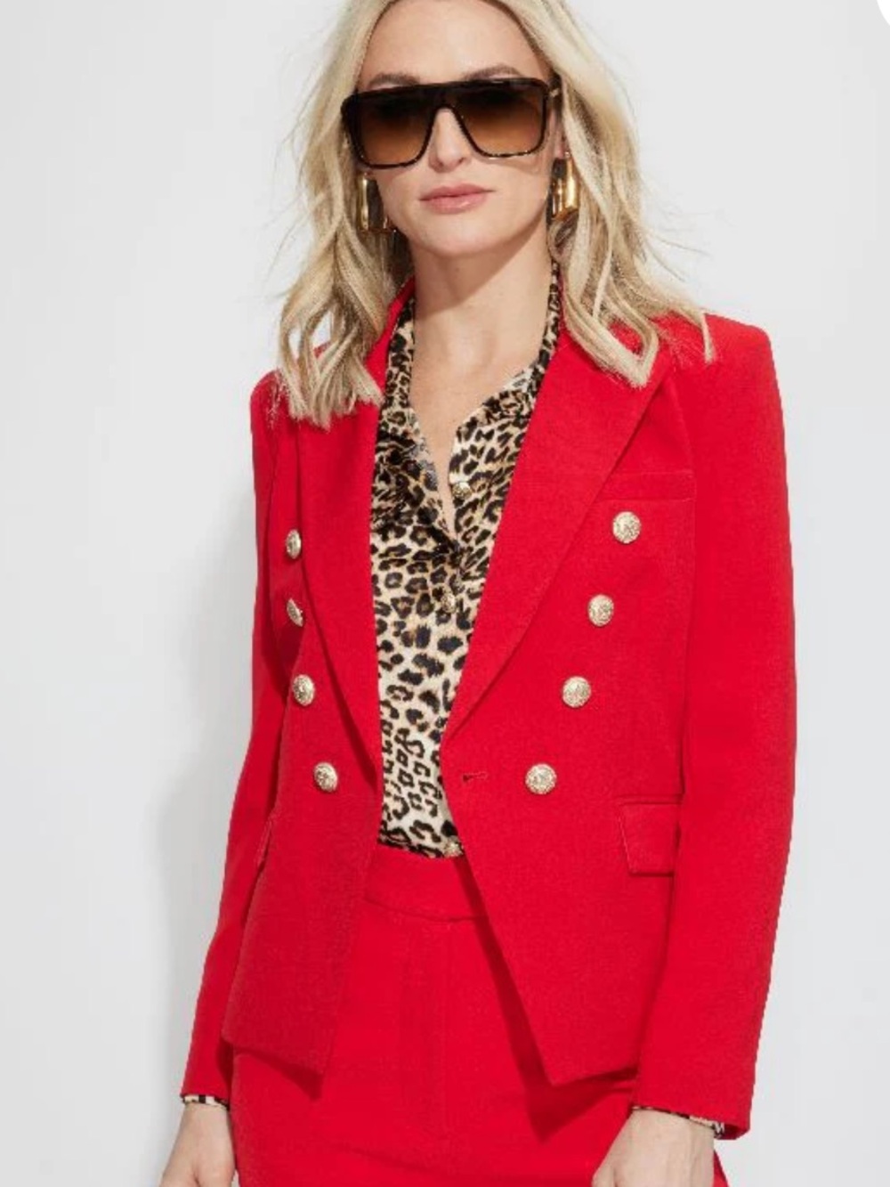 NWT Generation Love Red Delilah Crepe Blazer